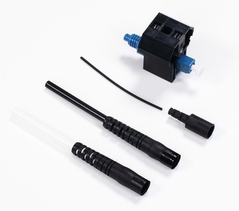 Бесклеевой разъём LazrSPEED® Fiber Qwik II-LC Connector™ SM, установка на кабель: 0.25/0.9/2/3 мм. цвет: синий