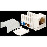 Модуль Keystone, RJ45, неэкранированный, кат.5E, без шторки, 90 градусов, цвет: белый