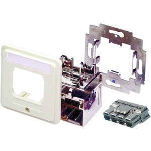 Розетка AMP CO™ Ultra DIN 68x68 мм, ввод кабеля: сверху, слева или справа, цвет: белый (RAL 1010)