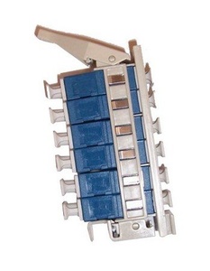 Комплект адаптеров для монтажного бокса BUDI, 12xSC/UPC, цвет: синий