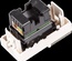 Вставка Mosaic 22.5x45, RJ-45 UTP, кат.6, со шторкой и увеличенным окном маркировки, цвет: белый