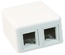 Розеточная коробка Modular Jack Boxes для любых SL гнёзд 2-портовая, цвет: бeлый