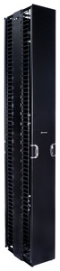 Комплект вертикального кабельного органайзера двустороннего с дверцами; высота мм: 2134; ширина мм: 254; цвет: чёрный