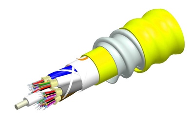 Внутренний оптический кабель, кол-во волокон: 24, Тип волокна: G.652.D and G.657.A1 TeraSPEED® буфер 900мк, бронирование: алюминиевая лента, изоляция: LSZH Riser, EuroClass: B2ca, диаметр: 15,4 мм, -20 - +70 град., цвет: жёлтый