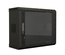 Hyperline TWS-1225-GP-RAL9004 Шкаф настенный 19-дюймовый (19"), 12U, 650х600х250, со стеклянной дверью, несъемные боковые панели, цвет черный (RAL 9004) (собранный)