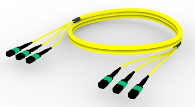 Претерминированный кабель G.652.D and G.657.A1 , OS2 TeraSPEED® 3xMPO12(f)/3xMPO12(f), изоляция: LSZH, EuroClass B2ca, t=-10-+60 град., цвет: жёлтый, Длина м.: 15