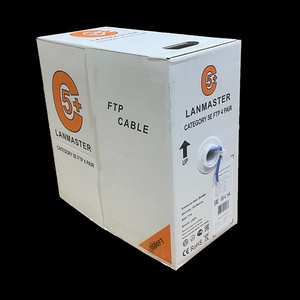 Кабель LANMASTER патч-кордовый FTP, 4x2, кат 5E, 100Mhz, LSZH, серый, 305 м