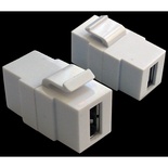 Модуль Keystone, USB 2.0, тип A, мама-мама, 180 градусов, цвет: белый