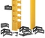 Вертикальная секция перфорированного лотка FiberGuide® 51х51 с крышкой, шаг перфорации: 38 мм, цвет: жёлтый, длина: 1829