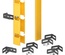 Вертикальная секция перфорированного лотка FiberGuide® 51х51 с крышкой, шаг перфорации: 102 мм, цвет: жёлтый, длина: 1829