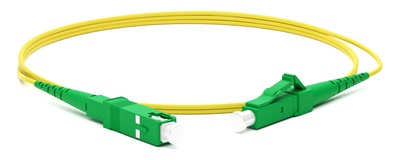 Hyperline FC-S2-9-LC/AR-SC/AR-H-1M-LSZH-YL Коммутационный шнур волоконно-оптический (шнур) SM 9/125 (OS2), LC/APC-SC/APC, 2.0 мм, simplex, LSZH, 1 м