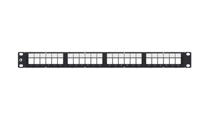 Коммутационная панель до 24хRJ45 SL гнёзд с кабельной поддержкой, высота: 1RU