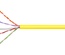 Кабель 4-парный U/UTP Cat.6, 23 AWG, оболочка: LSZH, EuroClass Cca, диаметр: 5,92, NVP 71%, -20-+60 грд, цвет: жёлтый, уп.: коробка 305 м