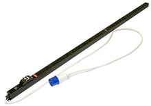 Hyperline SHE-36IEC-6BIEC-B-2.5PVB Блок розеток, вертикальный, 36 розеток IEC320 C13, 6 розеток IEC320 C19, автоматический выключатель, кабель питания 2.5м (3х4.0мм2) с вилкой IEC 60309 32A (2P+E), 250В, 1860x44.4x44.4мм (ДхШхВ), корпус алюминий, черный