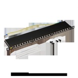 Патч-панель 19" компактная, экранированная, 24 порта RJ45, кат.6A, 0.5U, с задним органайзером