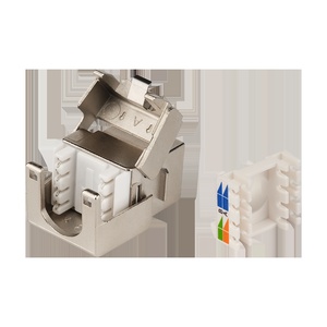Модуль Keystone ToolLess, RJ45, экранированный, кат.6, со встроенной шторкой, 180 градусов
