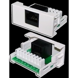 Вставка Mosaic 22.5x45 1xRJ45 Cat.6, цвет: белый