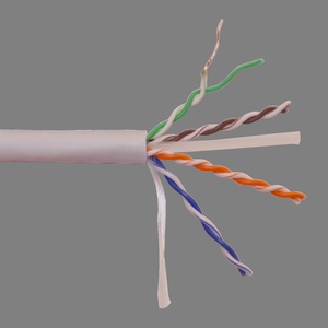 Кабель LANMASTER U/UTP, 4 пары, Кат. 6, с перегородкой, 550Mhz, LSZH, нг(A)-HF, синий, 305 м