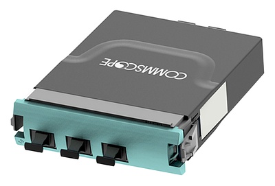 Модуль G2 ULL OM4 LazrSPEED® 500, 3xMPO8(m) - 2xMPO12(f), цвет: бирюзовый