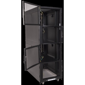 Шкаф LANMASTER DCS 42U 600x1070 мм, 4 секции, двери с перфорацией, с боковыми панелями, черный