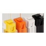 Модуль Keystone, RJ45, неэкранированный, кат.5E, со встроенной шторкой, 180 градусов, цвет: белый