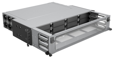 Коммутационная панель Systimax Ultra High Density 2RU до 12 модулей G2, до 144 LC Duplex или до 96 MPO, с фронтальным кабельным органайзером