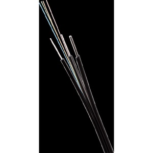 ВО кабель универсальный FTTH Drop с тросом, плоский, FRP, LSZH IEC 60332-3-24, 4 волокна, SM G.657.A1, черный