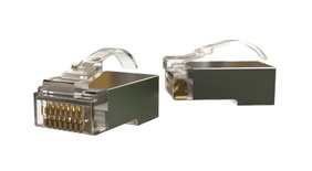 Hyperline PLEZ-8P8C-UA-C5-SH-100 Экранированная вилка легкой оконцовки RJ45 (8P8C), язычек Arch, Cat.5e (50 µ"/ 50 микродюймов), универсальная, упак.: 100 шт