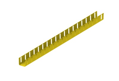 Вертикальная секция перфорированного лотка FiberGuide® 102х102, шаг перфорации: 102 мм, цвет: жёлтый, длина: 1829