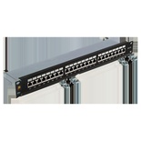 Патч-панель 19", 24 порта RJ45, экранированная, кат.5E, 1U