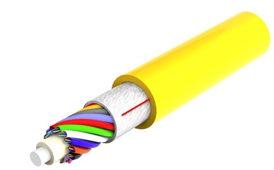 Малогабаритный внутренний оптический кабель, волокон: 144, Тип волокна: G.657.A1, TeraSPEED®, конструкция: центральный силовой элемент, волокна в 250mk буфере в микротрубках 12х12, слой кевлара, изоляция: LSZH, EuroClass: Сca, диаметр: 10,2 мм, -10 - +60 град., цвет: жёлтый