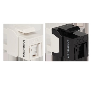 Модуль Keystone, RJ45, неэкранированный, кат.6, со встроенной шторкой, 180 градусов, цвет: белый