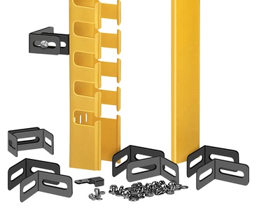 Вертикальная секция перфорированного лотка FiberGuide® 51х51 с крышкой, шаг перфорации: 38 мм, цвет: жёлтый, длина: 1829