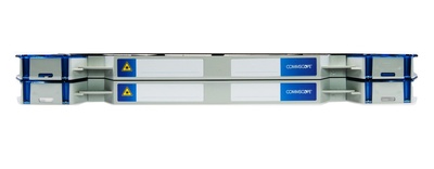 Шасси FACT™ Splice-Patch 48xSC/UPC SM и C-grade пигтейлы, поддон для гильз ANT, организация кабеля: left-hand patch, цвет: серый, высота: 2E=1.4RU