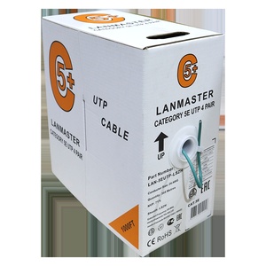Кабель LANMASTER UTP, 4 пары, кат. 5Е, 350Mhz, LSZH, оранжевый, 305 м