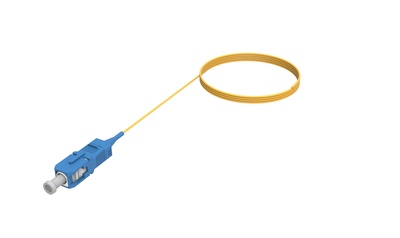 SС-полушнур, настраиваемый, Тип волокна: OS2 9/125 мкм, Буфер: легкоснимаемый, 2 м