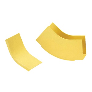 Угол вертикальный вверх пластикового лотка FiberGuide® 51х51 с крышкой, угол: 45, цвет: жёлтый