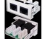 Вставка Mosaic 22.5x45 1xRJ45 Cat.5e + 1xRJ12 Cat.3, цвет: белый