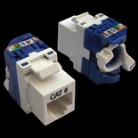 Модуль Keystone ToolLess, RJ45, неэкранированный, кат.6, без шторки, 180 градусов, цвет: белый