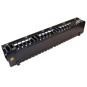 Кабельный органайзер 19" c крышкой, 2U