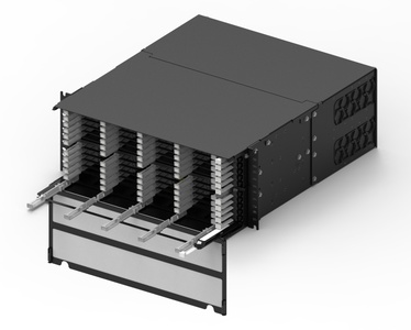 Модульная выдвижная коммутационная панель SYSTIMAX® CHD, до 48 модулей CHD ULL (до 288 LC Duplex или MPO), Высота: 4RU, цвет: чёрный