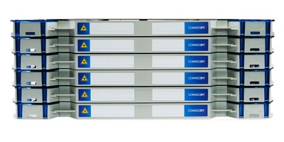 Шасси FACT™ Patch-Only 144 E2000/APC SM с 10 поддонами, организация кабеля: left/right routing, цвет: серый, высота: 6E=4.2RU