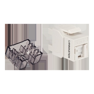 Модуль Keystone, RJ45, неэкранированный, кат.6, со встроенной шторкой, 180 градусов, черный