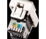Вставка Mosaic 22.5x45, RJ-45 UTP, кат.5e, со шторкой и увеличенным окном маркировки, цвет: белый