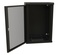 Шкаф настенный 19-дюймовый (19"), 22U, 1086x600х450мм, перфорированная металлическая дверь с замком, цвет черный (RAL 9004) (разобранный)